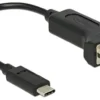 Adapter USB-C till DB9 Delock RS-232, svart