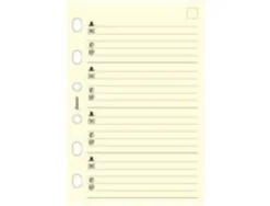 Adressrefill Filofax Pocket med symbol, vit, 6-hål