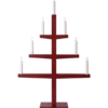 Adventsljusstake Star Trading Tripp Röd, 7 LED, 49x77 cm