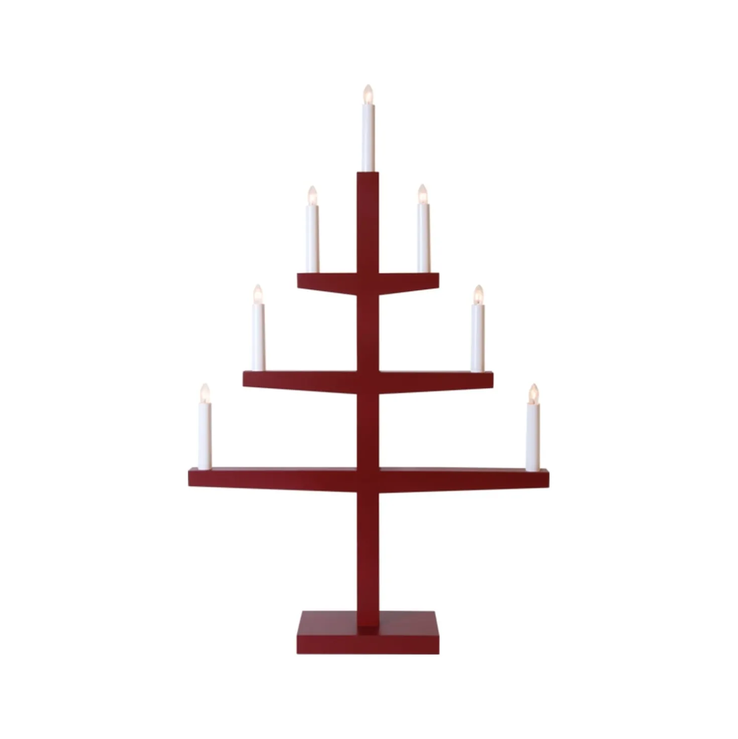 Adventsljusstake Star Trading Tripp Röd, 7 LED, 49x77 cm