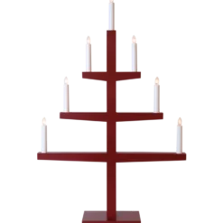 Adventsljusstake Star Trading Tripp Röd, 7 LED, 49x77 cm