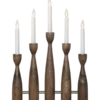 Adventsljusstake Star Trading Midja 2.0, brun, 5 LED, 35x47 cm