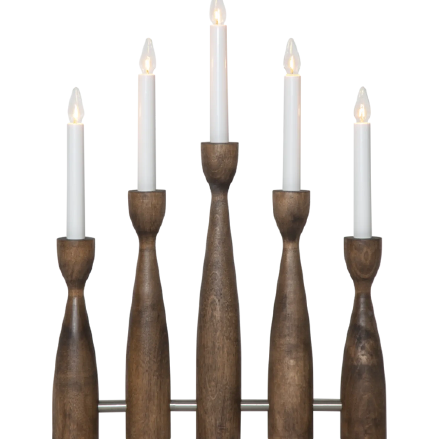 Adventsljusstake Star Trading Midja 2.0, brun, 5 LED, 35x47 cm