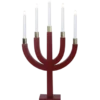 Adventsljusstake Star Trading Elias, röd, 5 LED, 35x61 cm
