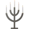 Adventsljusstake Star Trading Anno, LED, mullvad, 35x59 cm