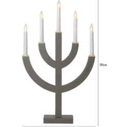 Adventsljusstake Star Trading Anno, LED, mullvad, 35x59 cm