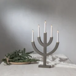 Adventsljusstake Star Trading Anno, LED, mullvad, 35x59 cm