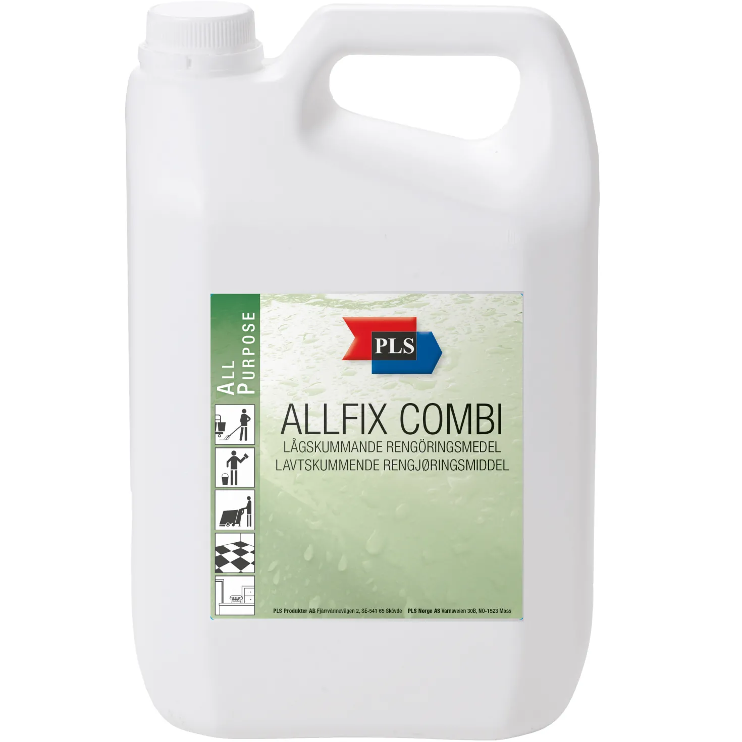Allrengöring PLS Allfix Combi Lågskummande, parfymfri, 5L