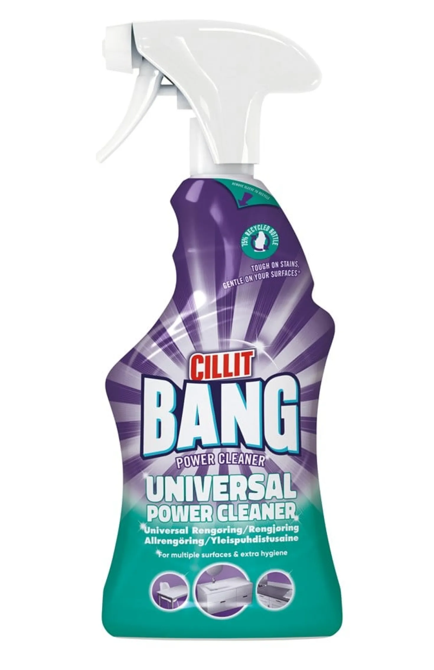 Allrengöring Spray Cillit Bang Desinficerande, blekfri, 750 ml