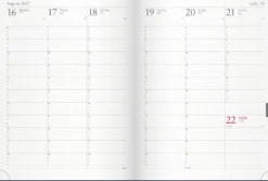 Almanacka Burde Veckojournal 2027 blått konstläder