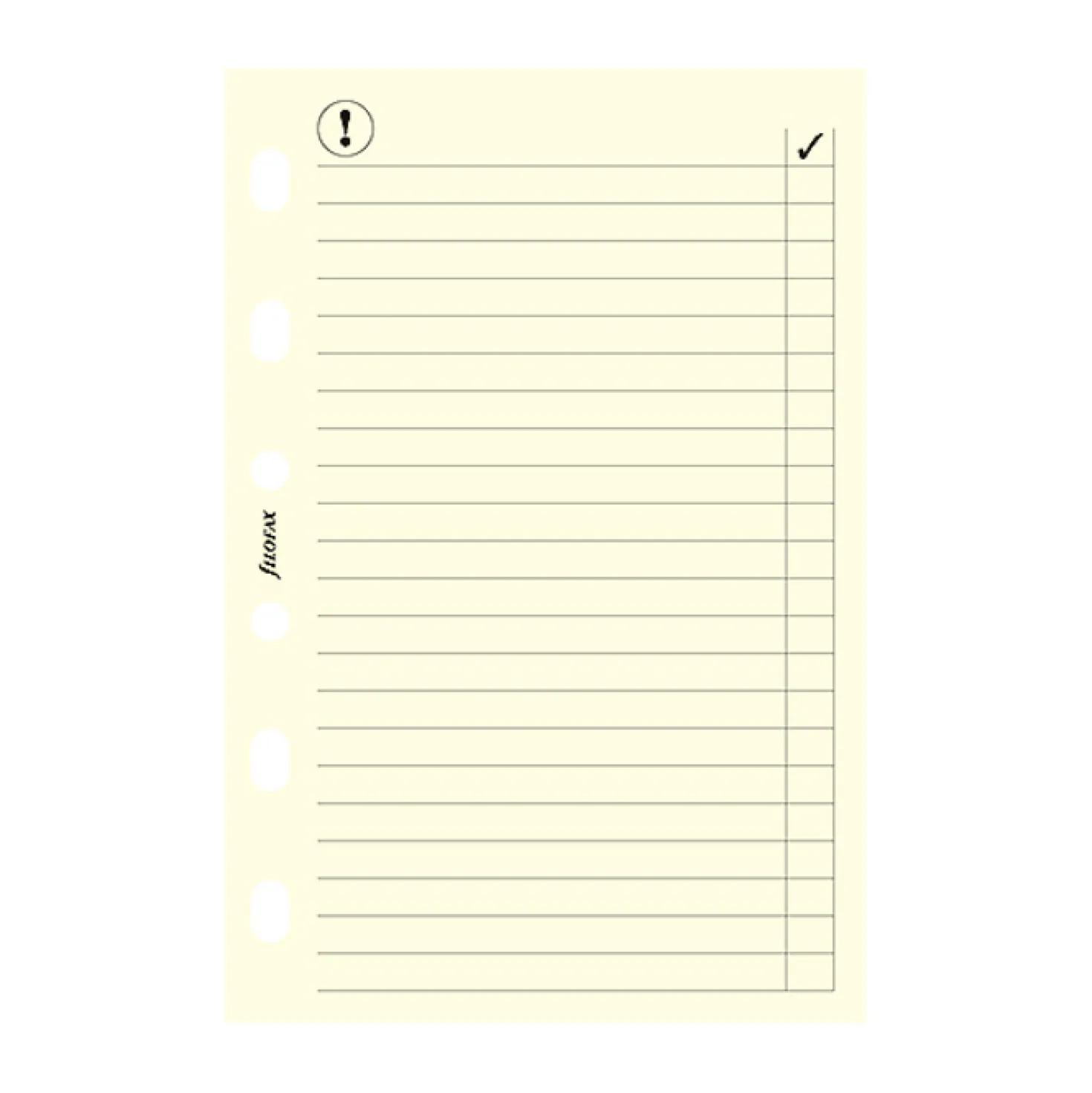 Anteckningsblad Filofax Personal Linjerat, rosa