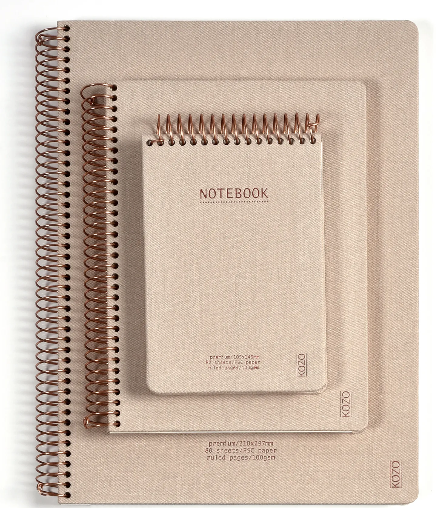 Anteckningsblock Kozo Premium A5, sand