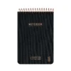 Anteckningsblock Kozo Premium A6, linjerat, svart, bronsspiral