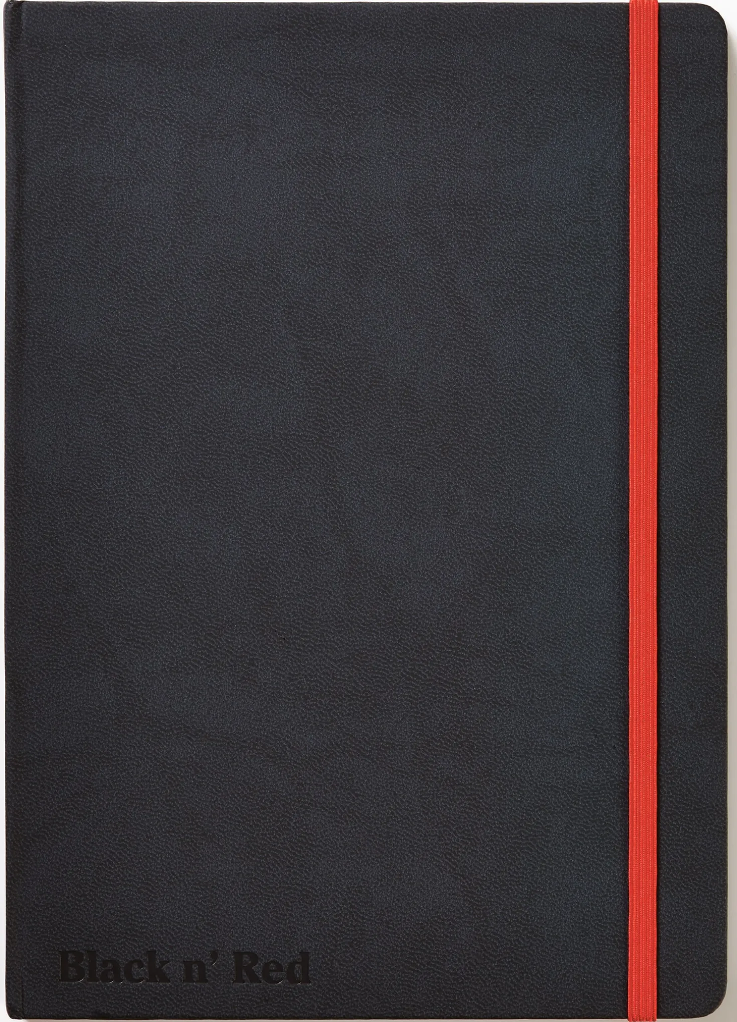 Anteckningsblock Oxford Black n' Red A5, linjerat, hårt omslag, svart