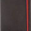 Anteckningsblock Oxford Black n' Red Soft A6, linjerat, 144 sidor
