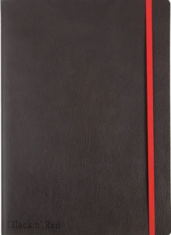 Anteckningsblock Oxford Black n' Red Soft A6, linjerat, 144 sidor