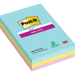 Anteckningsblock Post-it Super Sticky XL Cosmic, linjerat, 3 block