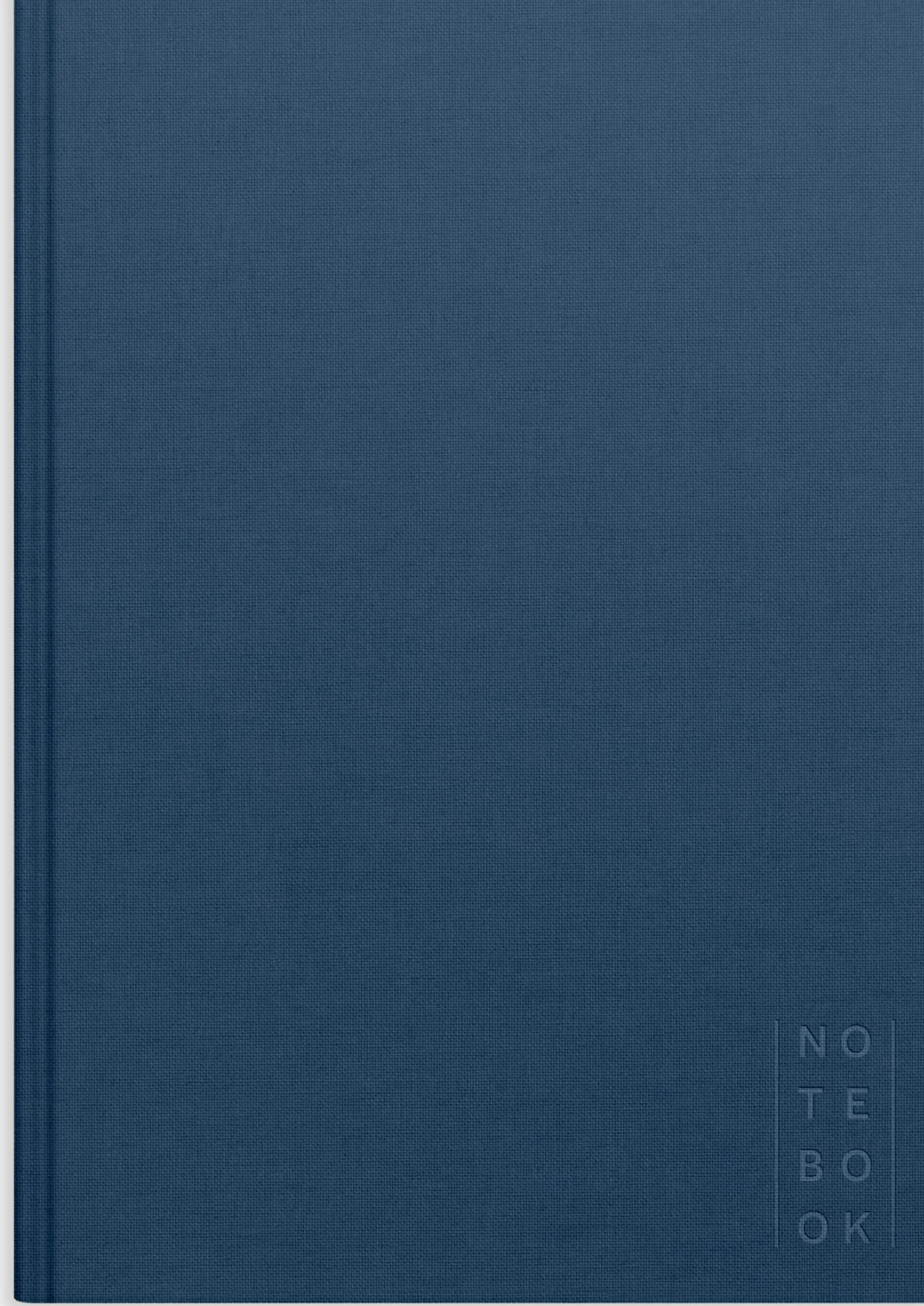 Anteckningsbok Burde A4 linjerad, mörkblå linnetextil, 192 sidor