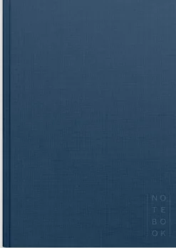 Anteckningsbok Burde A4 olinjerad, mörkblå linnetextil, 192 sidor