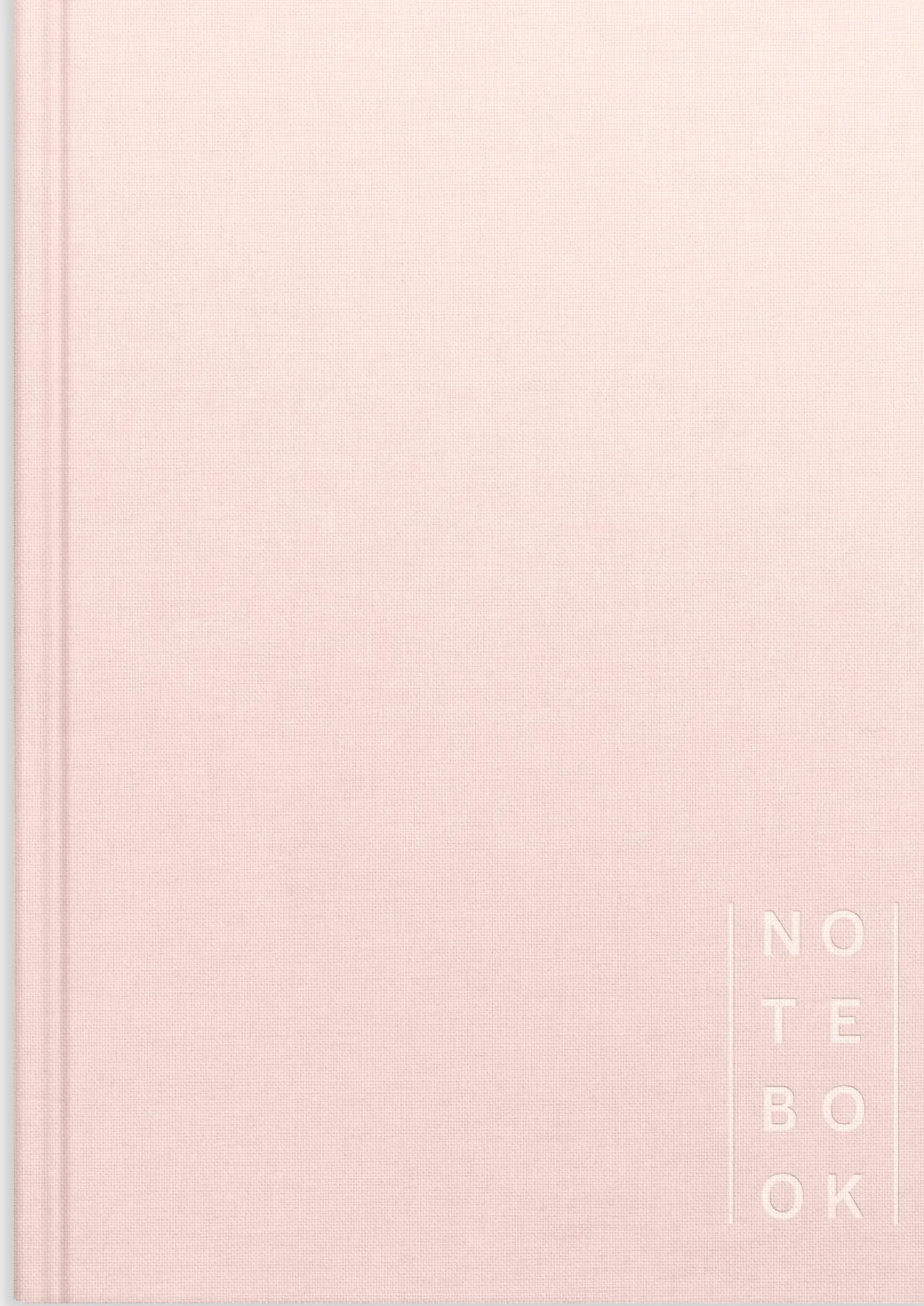 Anteckningsbok Burde A5 olinjerad, rosa linnetextil, 240 sidor