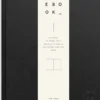 Anteckningsbok Burde A4 olinjerad, svart linnetextil, 192 sidor