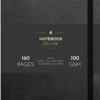 Anteckningsbok Burde Deluxe A5, svart, linjerad, 160 sidor