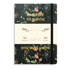Anteckningsbok Burde Deluxe A5 Flower, linjerad, 160 sidor