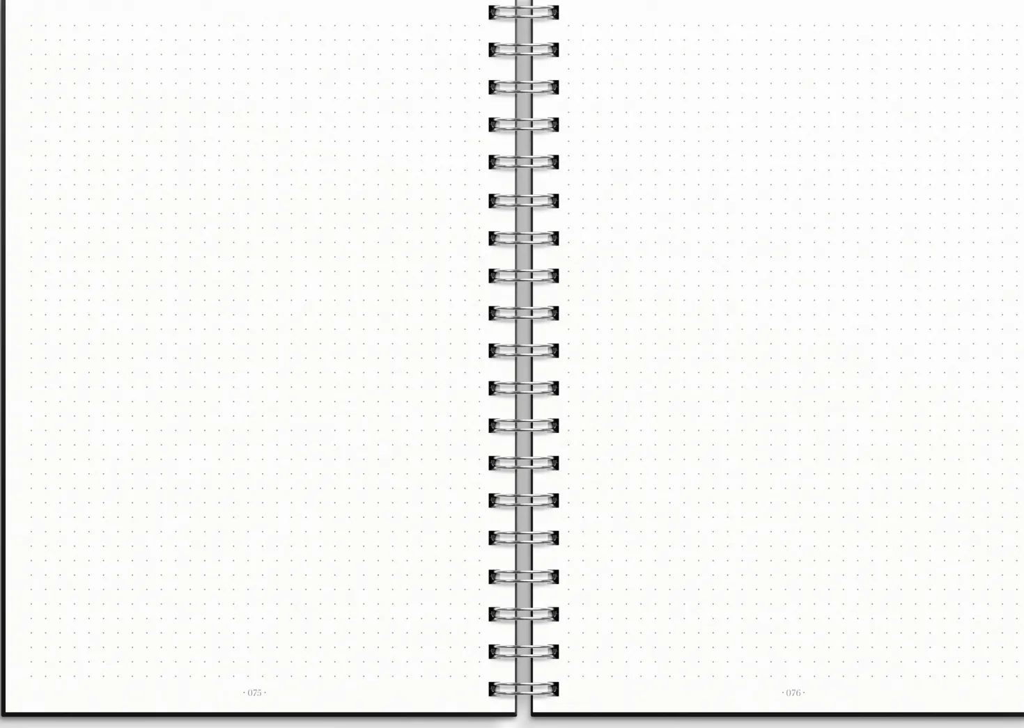 Anteckningsbok Burde DotNotes Spiralbunden, prickad, svart, 140 sidor