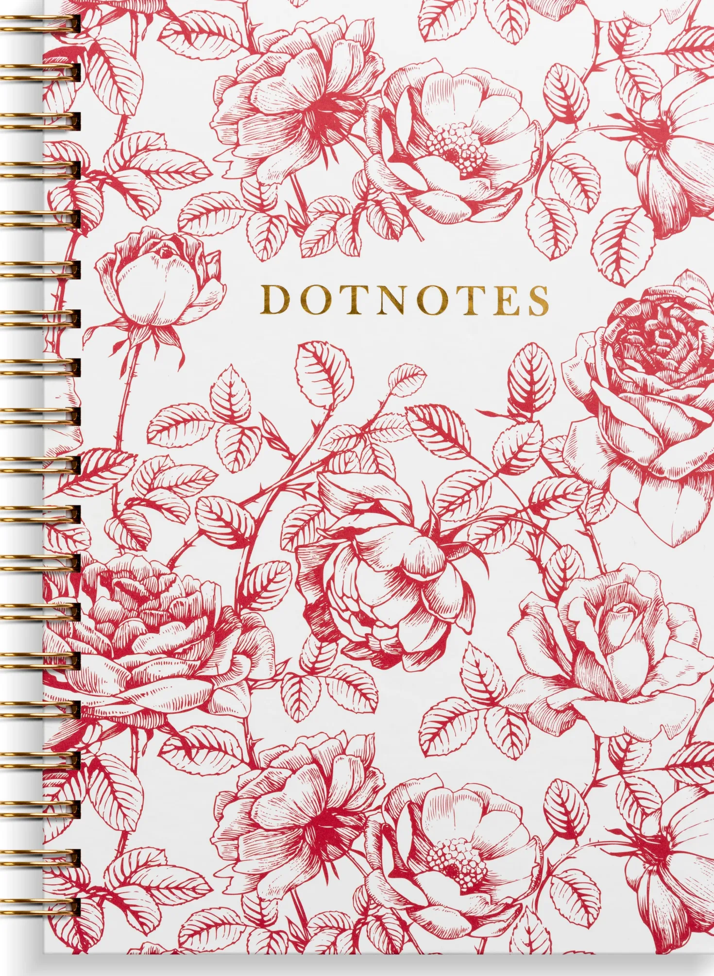 Anteckningsbok Burde DotNotes Spiralbunden, prickad, Blommor, 140 sidor