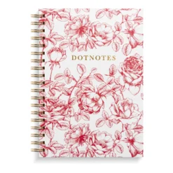 Anteckningsbok Burde DotNotes Spiralbunden, prickad, Blommor, 140 sidor
