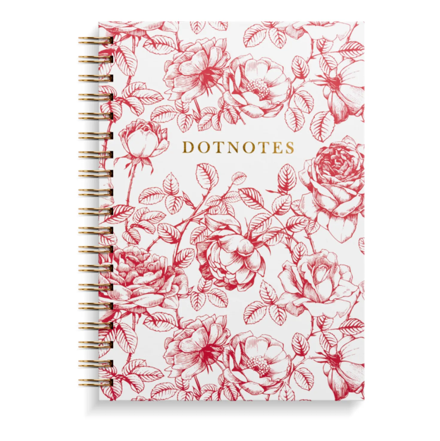 Anteckningsbok Burde DotNotes Spiralbunden, prickad, Blommor, 140 sidor