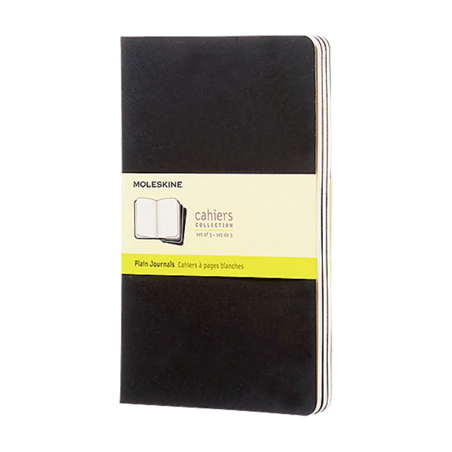 Anteckningsbok Moleskine Cahier Large olinjerad, svart