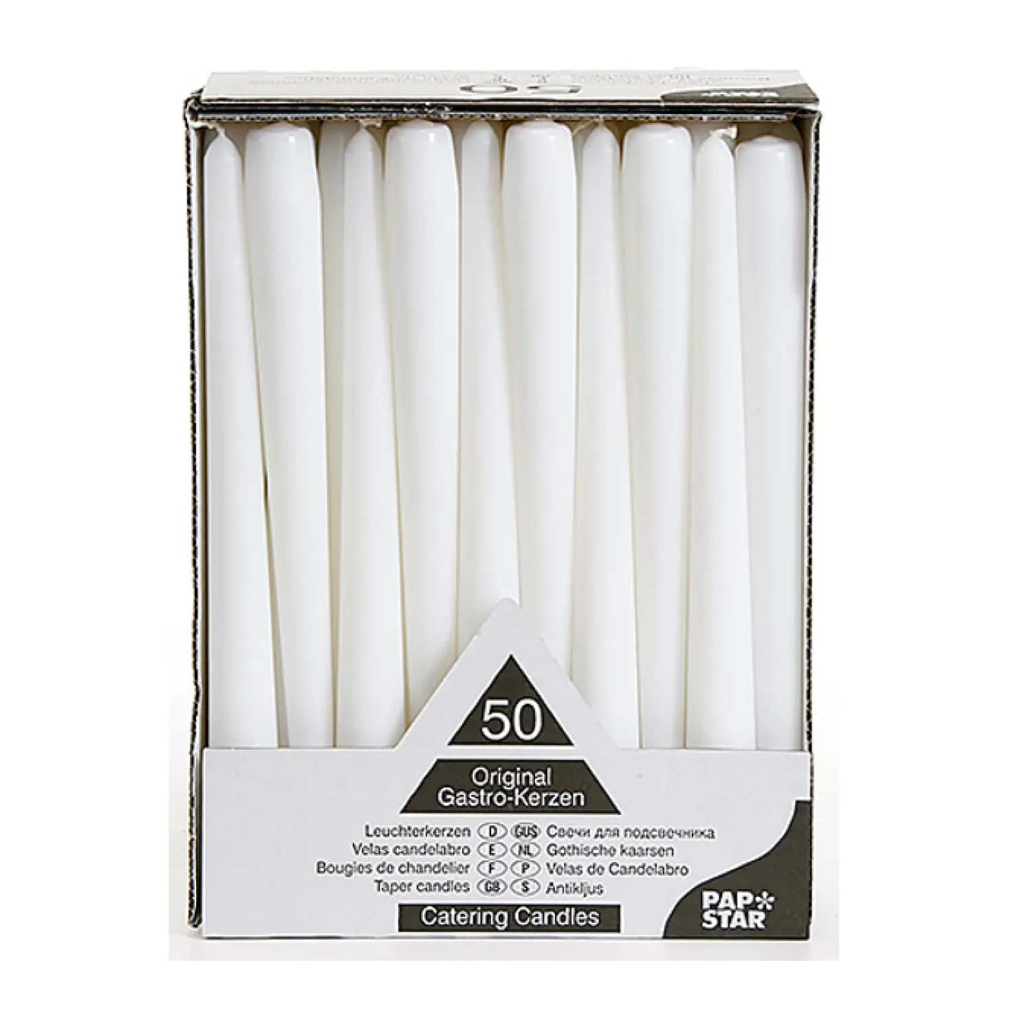 Antikljus Papstar Standard, vit, 7h brinntid, 50 st