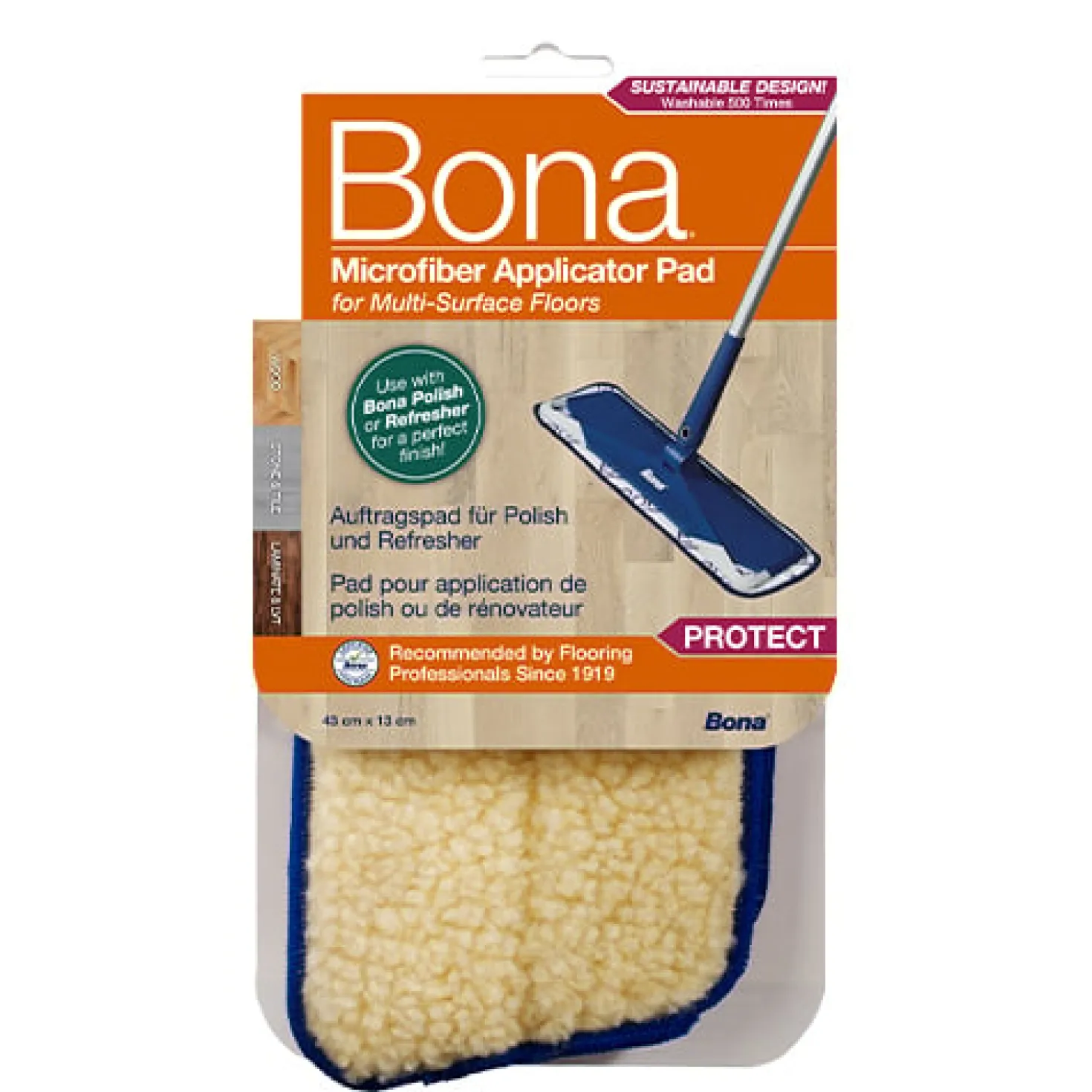 Appliceringsmopp Bona Applicator Pad Microfiber, kardborrfästning