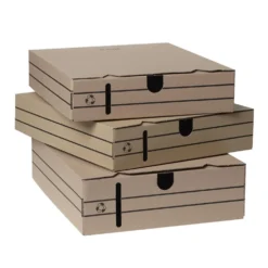 Arkivbox A4 60mm, brun, miniwell-kartong, ovikt