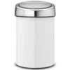 Avfallshink Brabantia Touch Bin, vit, platt baksida