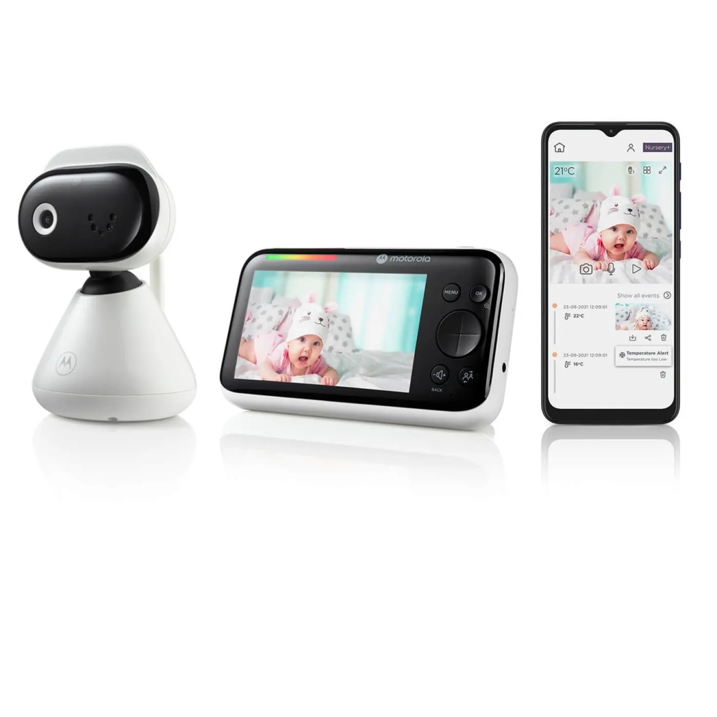 Babyvakt MOTOROLA PIP1500 Connect Wi-Fi, 5-tums skärm, HD-kamera