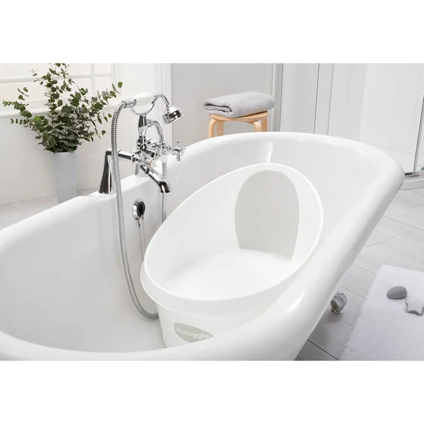 Badbalja SHNUGGLE Barn White/Grey, från 12 månader