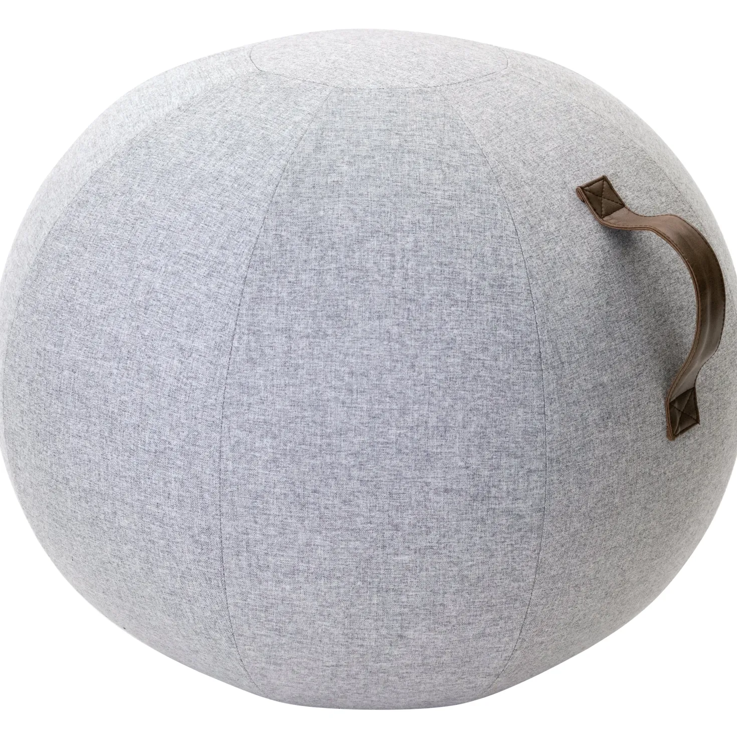 Balansboll JobOut Design, ljusgrå filt, Ø 65 cm, viktad bas