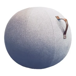 Balansboll JobOut Design, ljusgrå filt, Ø 65 cm, viktad bas