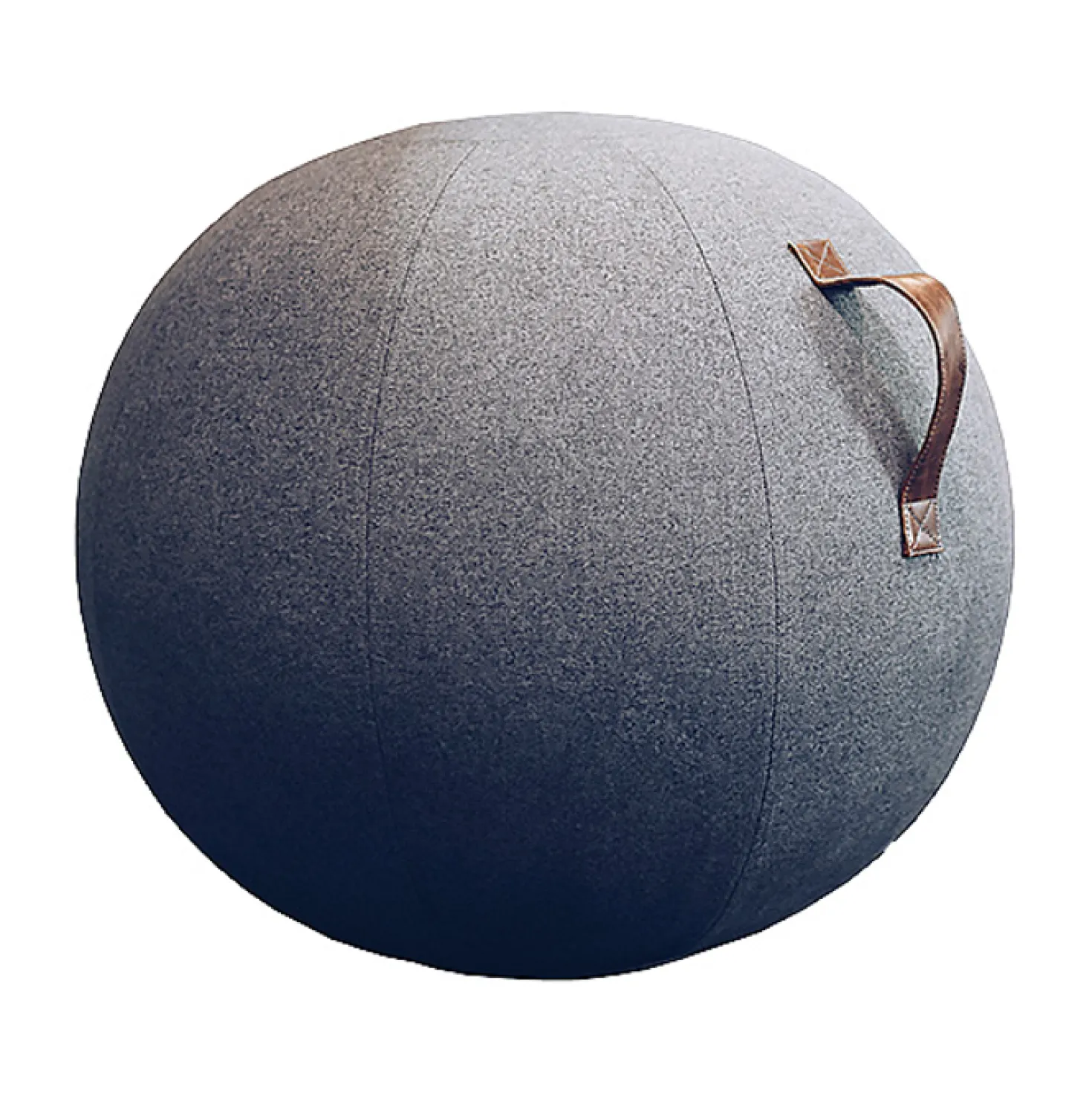 Balansboll JobOut Design, mörkgrå filt, Ø 65 cm