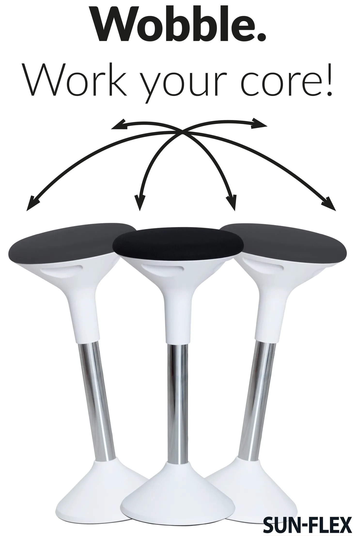 Balansstol Lanab Sun-Flex Active, ergonomisk, utan ryggstöd