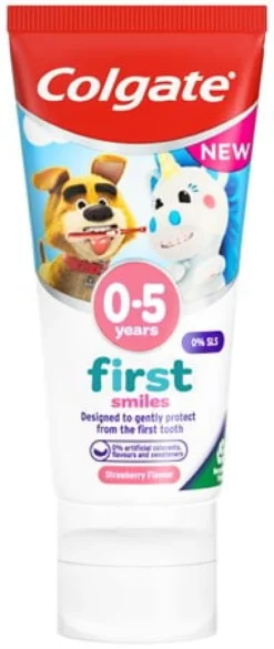 Barntandkräm Colgate First Smiles 0-5 år, jordgubbe, 50 ml