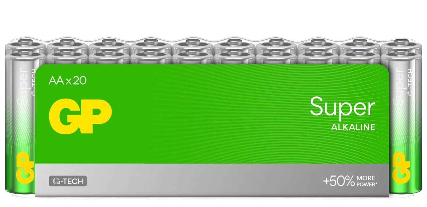 Batteri GP Super Alkaline AA LR6, 1,5V, 20 st