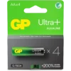 Batteri GP Ultra Plus Alkaline AA LR6, 1,5V, 4 st