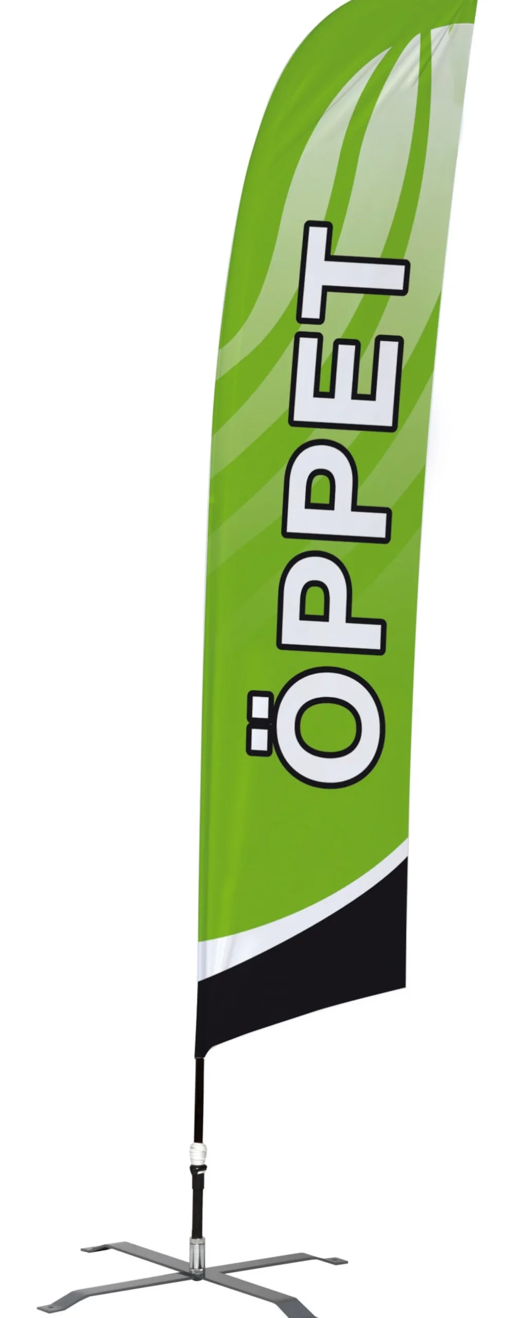 Beachflagga Öppet, stickad polyester, 50x230 cm
