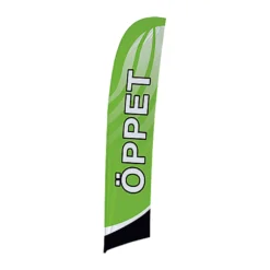 Beachflagga Öppet, stickad polyester, 50x230 cm