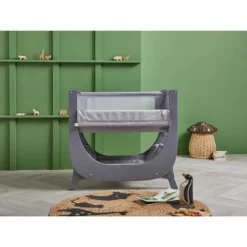 Bedside crib SHNUGGLE Air Lite Grey, ljusgrå, 0–6 mån