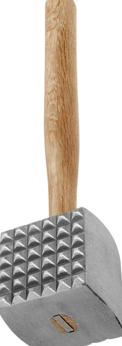 Biffklubba Exxent, gjuten aluminium, trähandtag, 400g, 33 cm