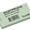 Biljettblock Burde 1-100 Grön, 100x50 mm